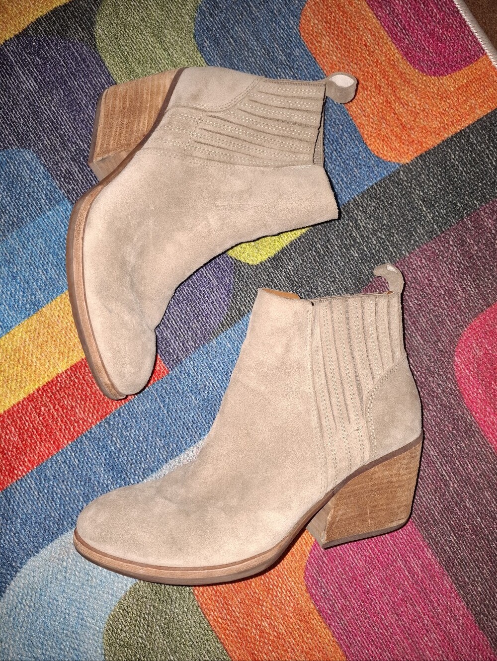 Kork Ease Women's Taupe Suede Ankle Boots Sz 8.5
